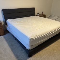 77 inches long 73 inches wide Beautiful  Tempurpedic King Bed Frame 