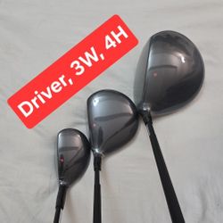 New Stix Golf Driver, 3W, 4H + Headcovers