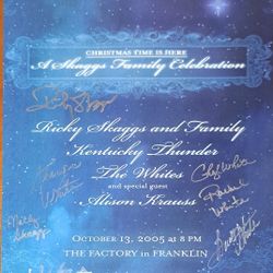 Skaggs family & The Whites autographed poster signed by Ricky, Molly, & Lucas S, Sharon & 3 others