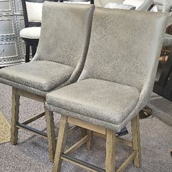 Set Of 2 Swivel Counter Height Stools