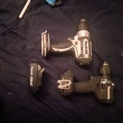 (2) 18v Makita Drill/Drivers w/ (1) Battery