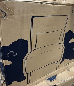 Serta Palisades Armless Slipper Accent Chair – Light Gray with Lumbar Pillow