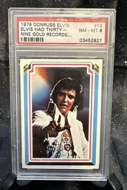 1978 Donrus Elvis #13 Elvis Had Thirty-nine Gold Records PSA NM-MT 8 LOW POP