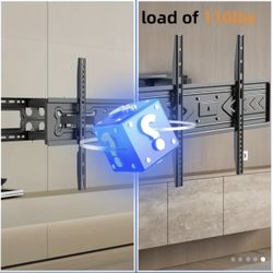 Universal Full Motion Six-Arm TV Wall Bracket - Heavy Duty Arms, 32-75inch, 110lbs