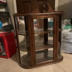 Vintage Glass Hanging Display Case