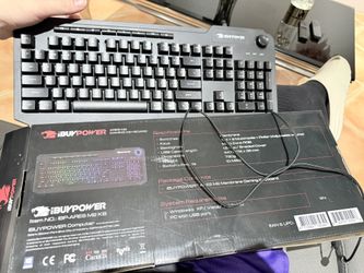 It’s An (!Buypower Gaming Keyboard), The Model I Don’t Know, The Color Is Black And It Comes With Colors When You Connect It It’s An 100% Size