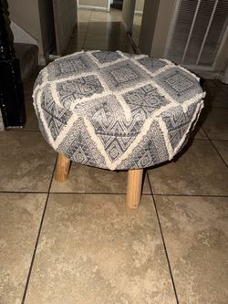 bohemian accent ottoman or footstool upholstered