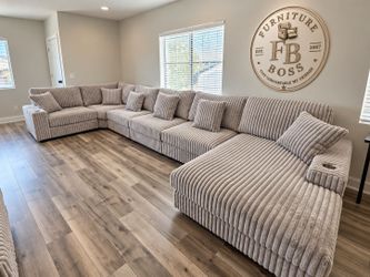 Grey Sectional Sofa - extra large 6pc modular sectional