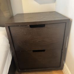 WEST ELM - SET OF WOOD - Bedside Tables