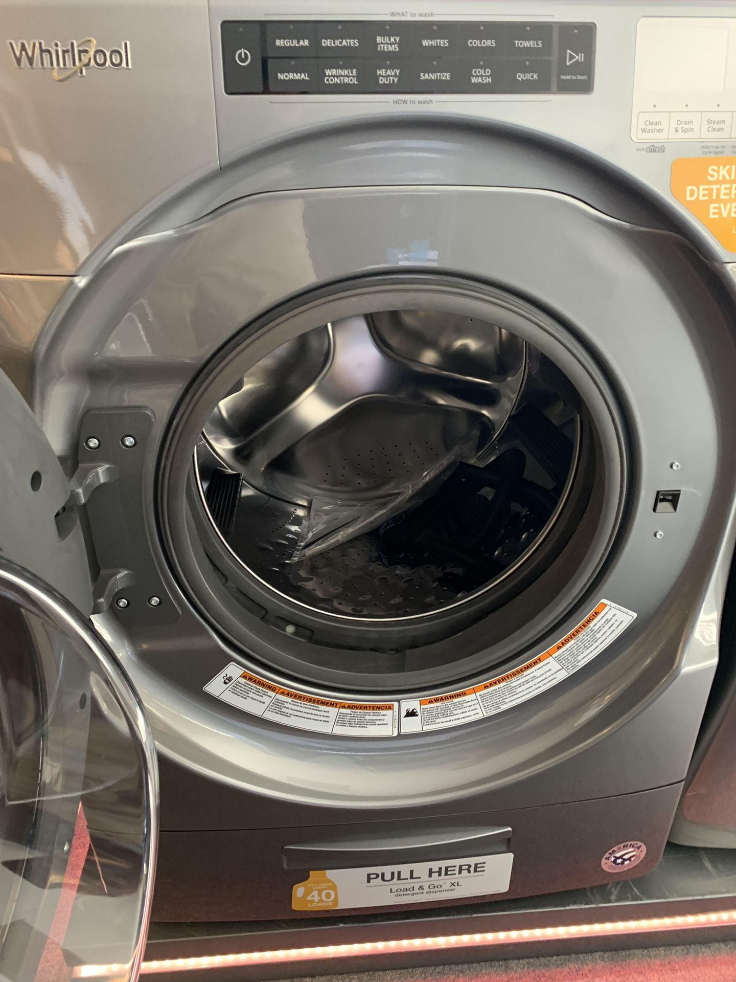 New Scratch And Dent Whirlpool Cu Ft Steam Front Load Washer Year Warranty For Sale In