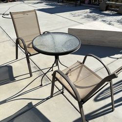 2 Chairs & Glass Tables