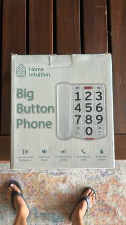 Big button phone extra loud ringer incoming call light! New!