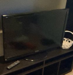 Black flat screen TV