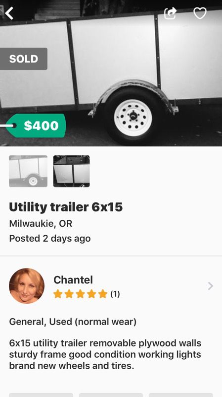 Stolen utility trailer