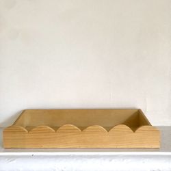 Wooden Scalloped Wall Shelf (18”x 8”)