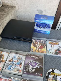 1 Blue Sealed controller & 2011 PS3 Slim Playstation 3 Slim 500GB & 20 Disc Games. If we do $15 per game x 20 is $300! & $169! PS3 for $350! All or Tr