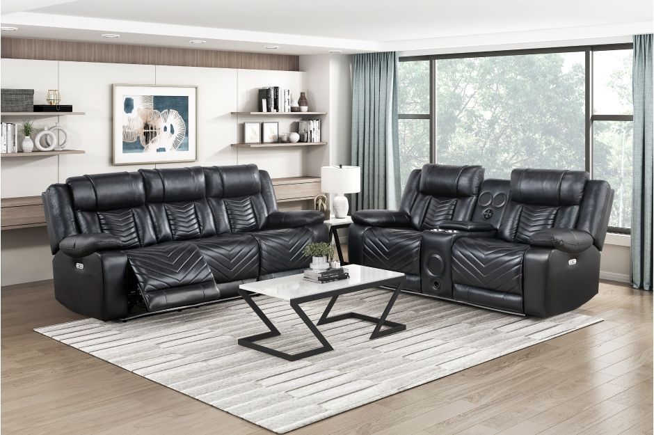 2pc Set: Power Recliner Sofa and  Love Seat