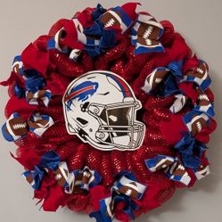 Buffalo Bills Football Wreath Decor New