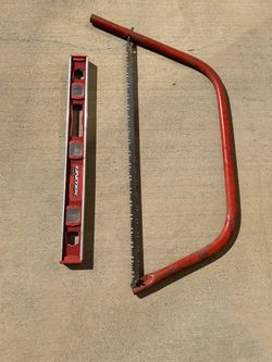 Saw and level