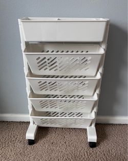 Plastic storage with wheels