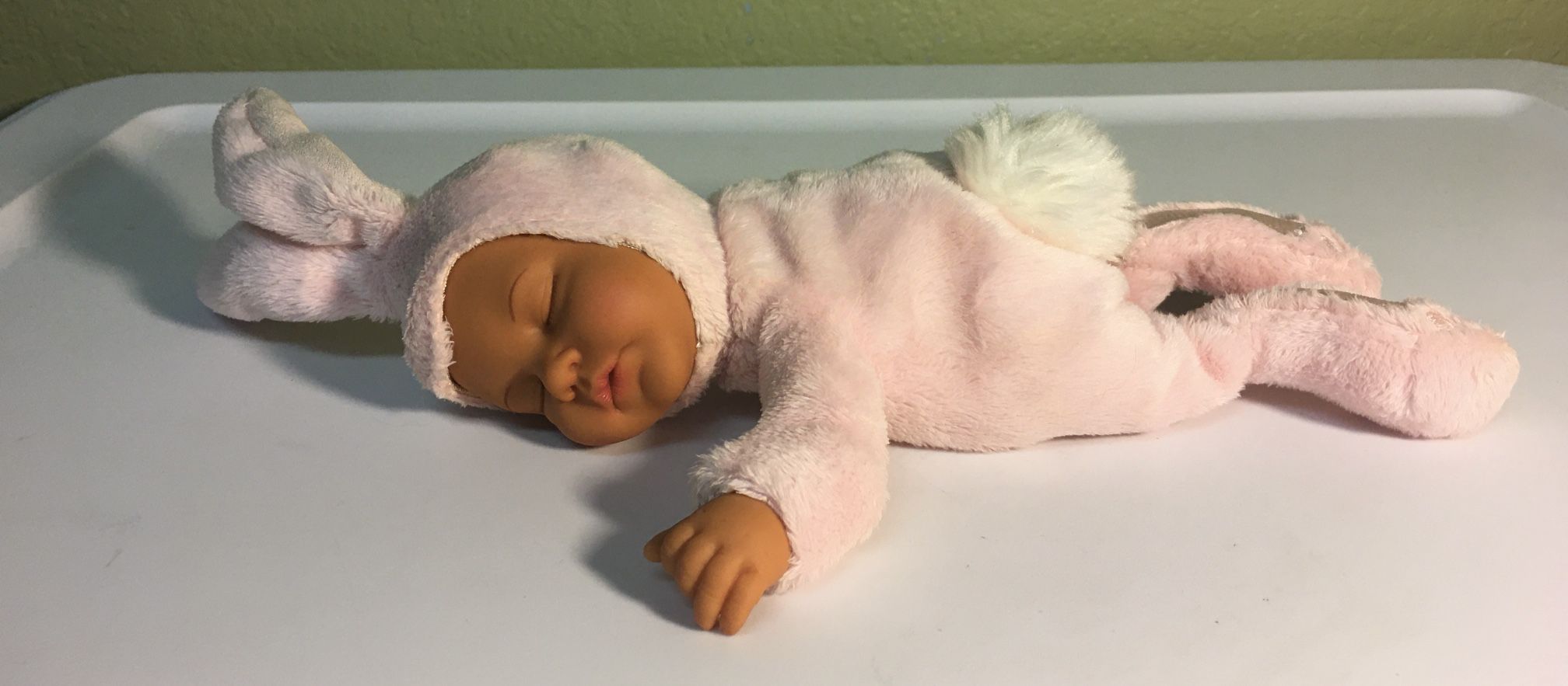 Anne Geddes Sleeping Baby Bunny Plush Doll