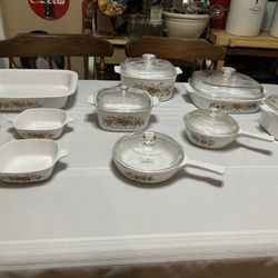 Vintage Corning Ware 17 Piece Spice Of Life Cookware Set 
