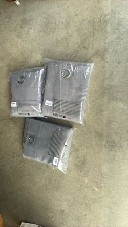 Gray Grommet Curtain Panels – Set of 3