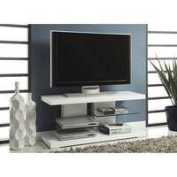 Television Console - White And Glass 