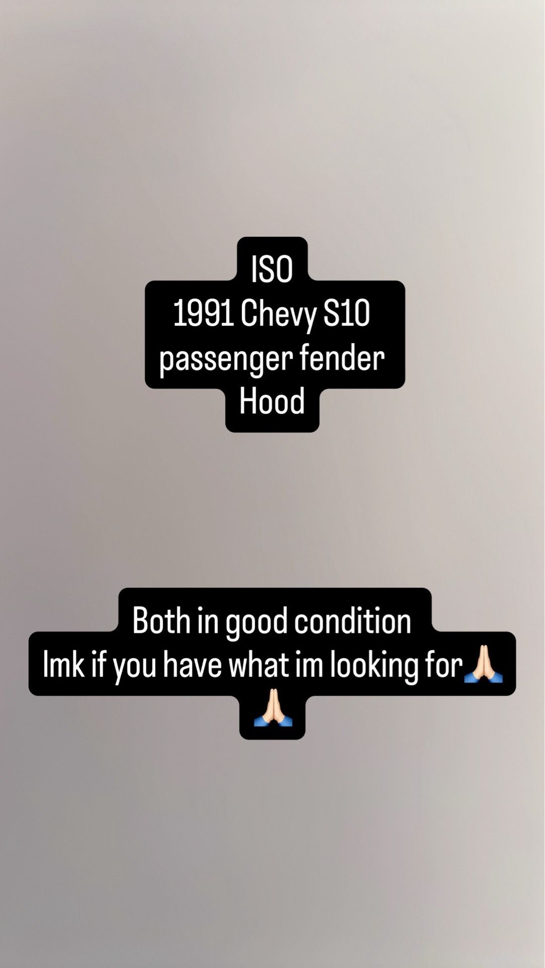 s10 Fender & Hood