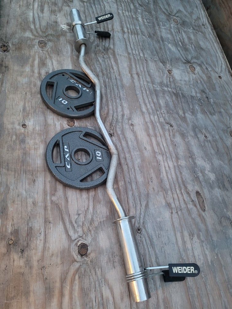 curl Bar N Weights