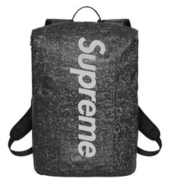 Supreme Waterproof Reflective Speckled Backpack- Black