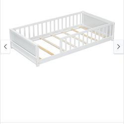 White Twin Montessori Floorbed