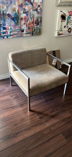 Modern Accent Chair with Metal Frame