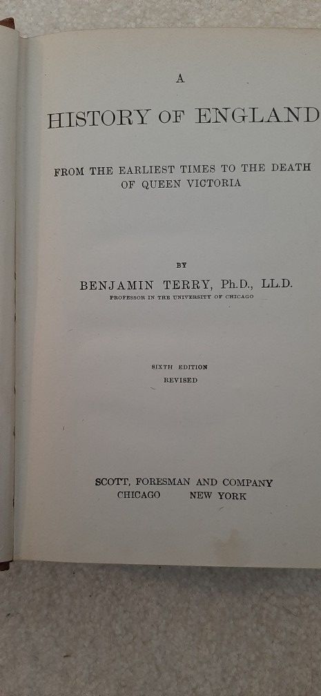 1901 A History Of England from the earliest times to the death of Queen Victoria..