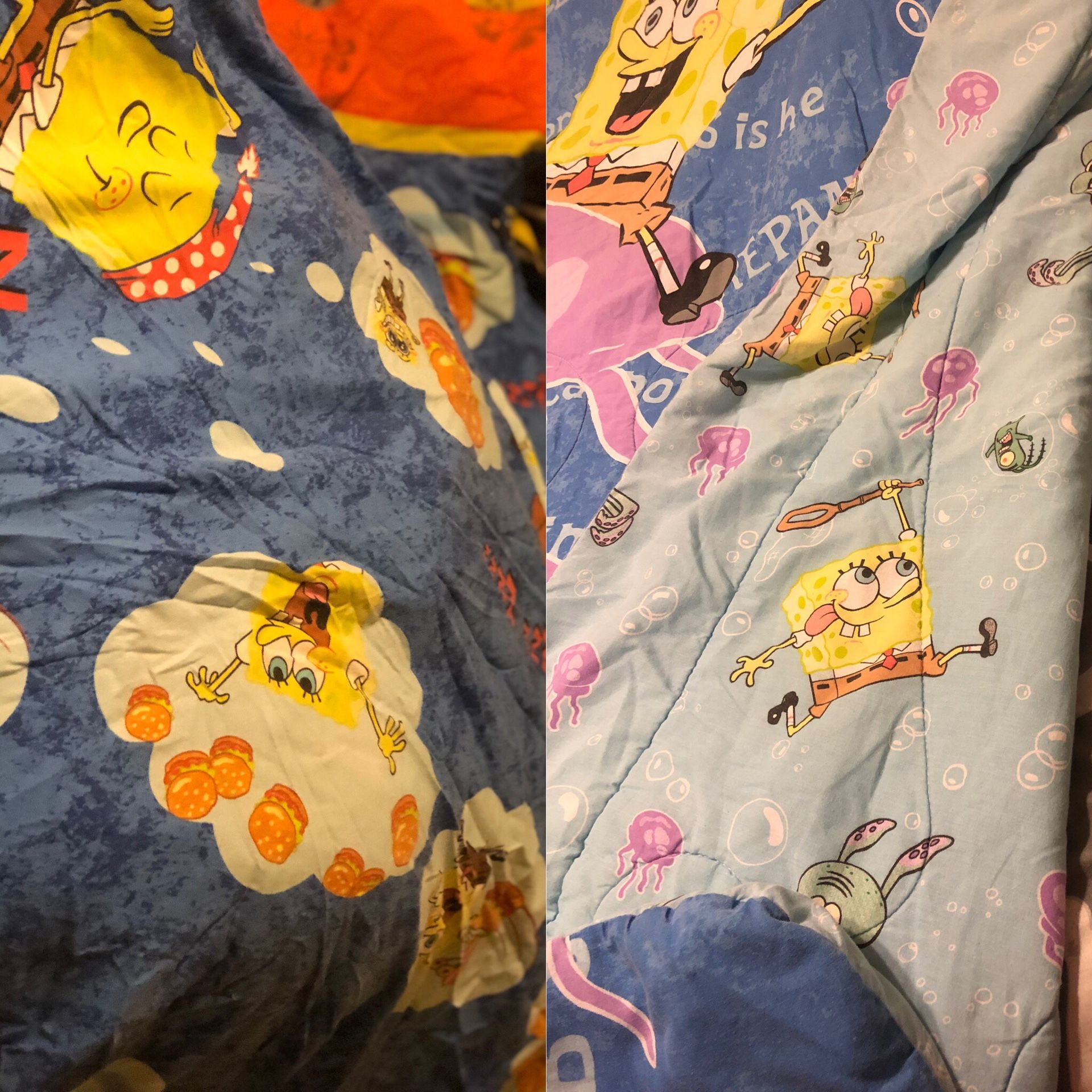 Full-size SpongeBob comforter Reversible and sheet set
