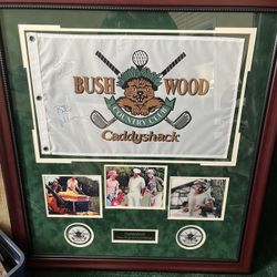 Golf Wall Decor original autographed Caddyshack Chevy Chase and Bill Murray with frame and certification