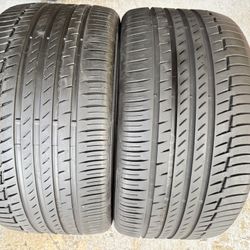 Two Premium Tires 315/35/21 Continental Premium Contact 6 SSR Runflats With 90-95% Left Good Deal BMW X5 