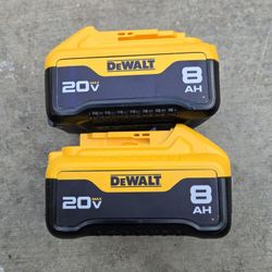 Dewalt 20v Batteries 8.0 Ah Brand New Price For Both 