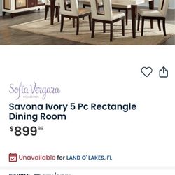 Rectangular Dining Table Sits 6-8 People  