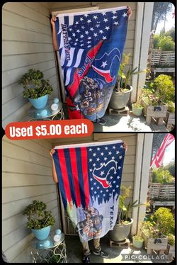 Texans flags size 5’x3’ $5.00 each