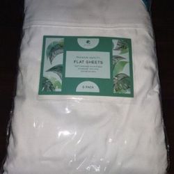Twin Flat Sheets Only - 6 Pack NEW