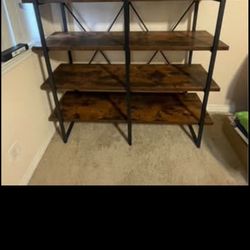 69”x53” ten section wood bookshelf | excellent condition