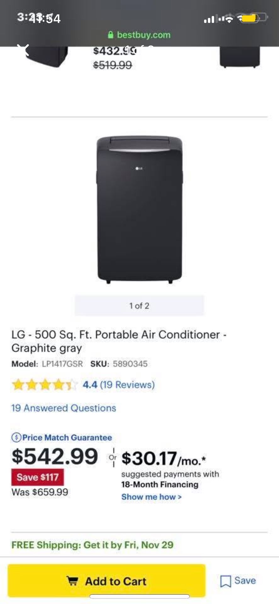 LG Portable Air Conditioner