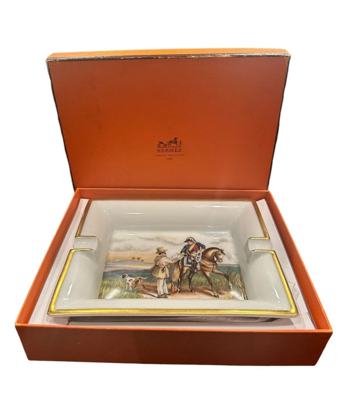 Hermès French Porcelain Limited Edition Napoleon Ashtray 