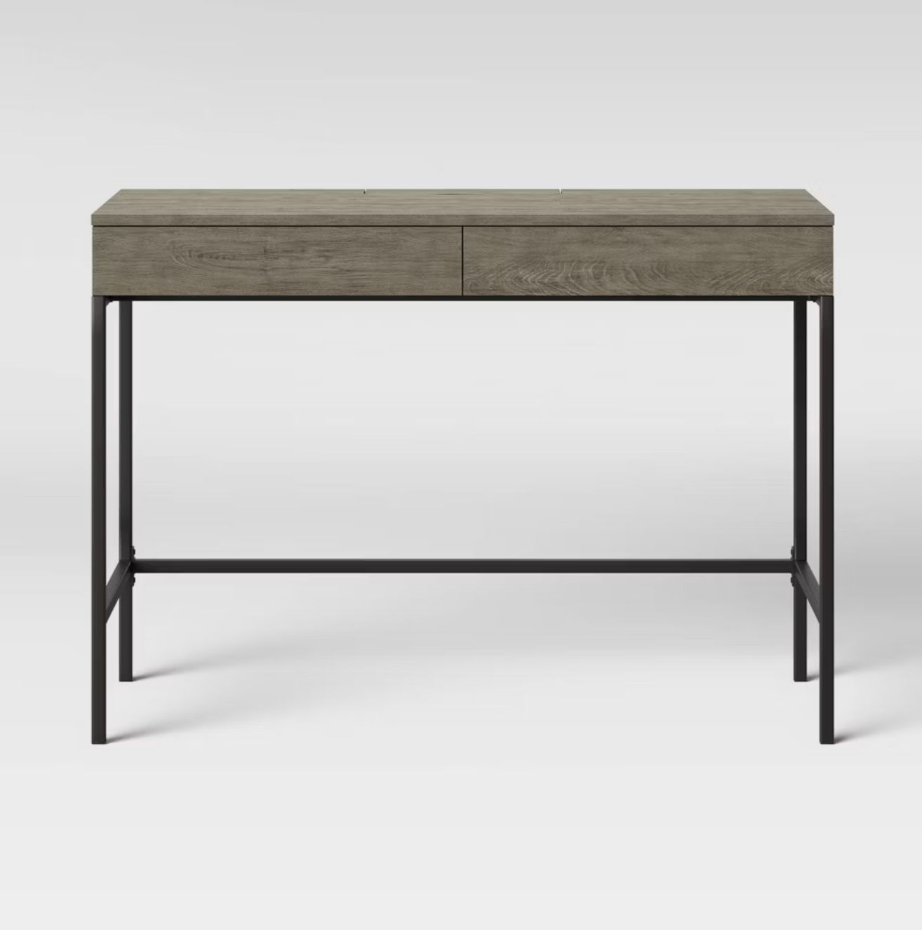 Minimalist Gray Desk & Console - Like New Condition