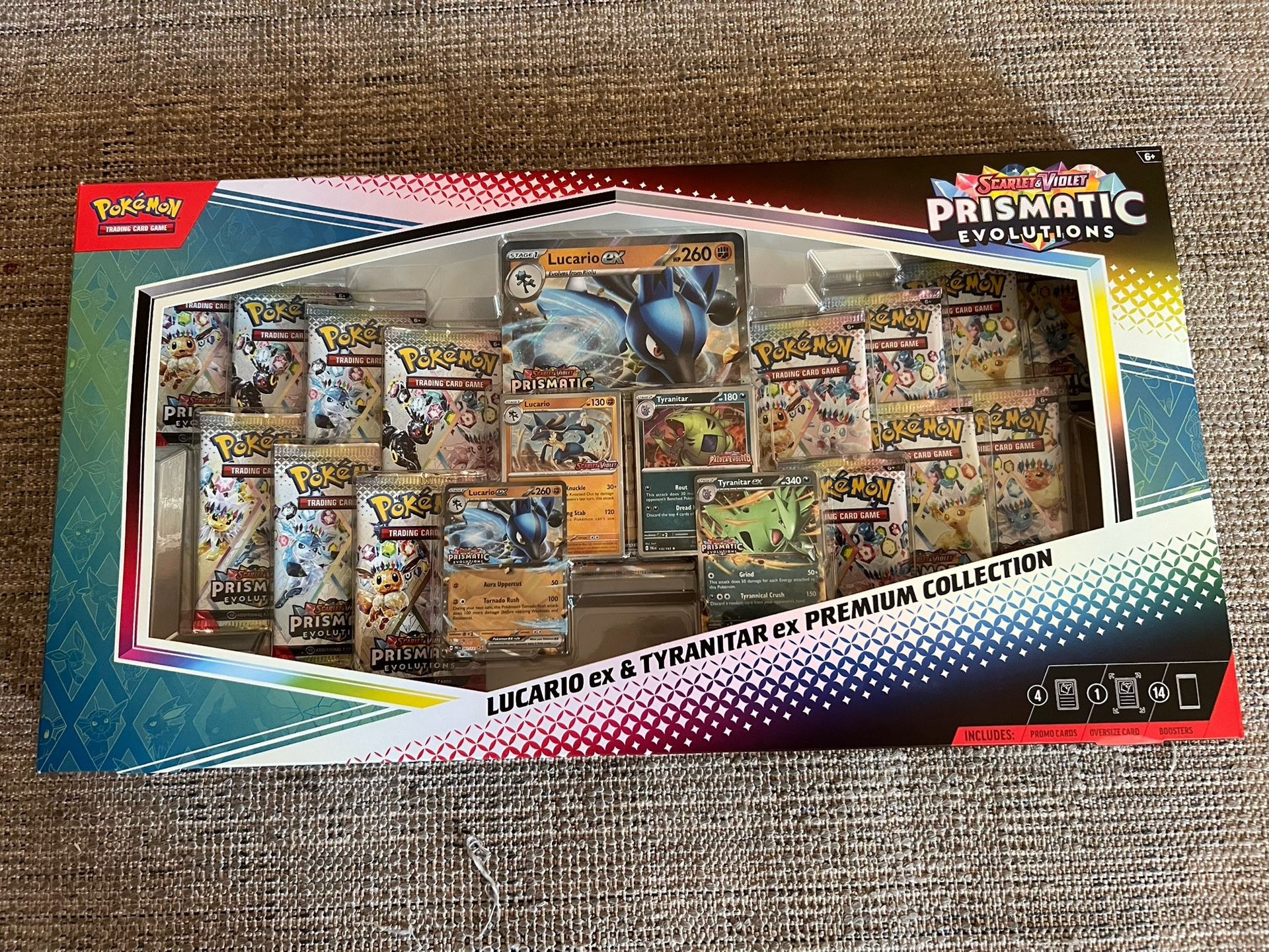 Pokemon Prismatic Evolutions Lucario Ex & Tyranitar Ex Premium Collection