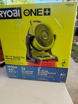 ONE+ 18V Cordless 7-1/2 in. Bucket Top Misting Fan Kit with Compact Battery and Charger