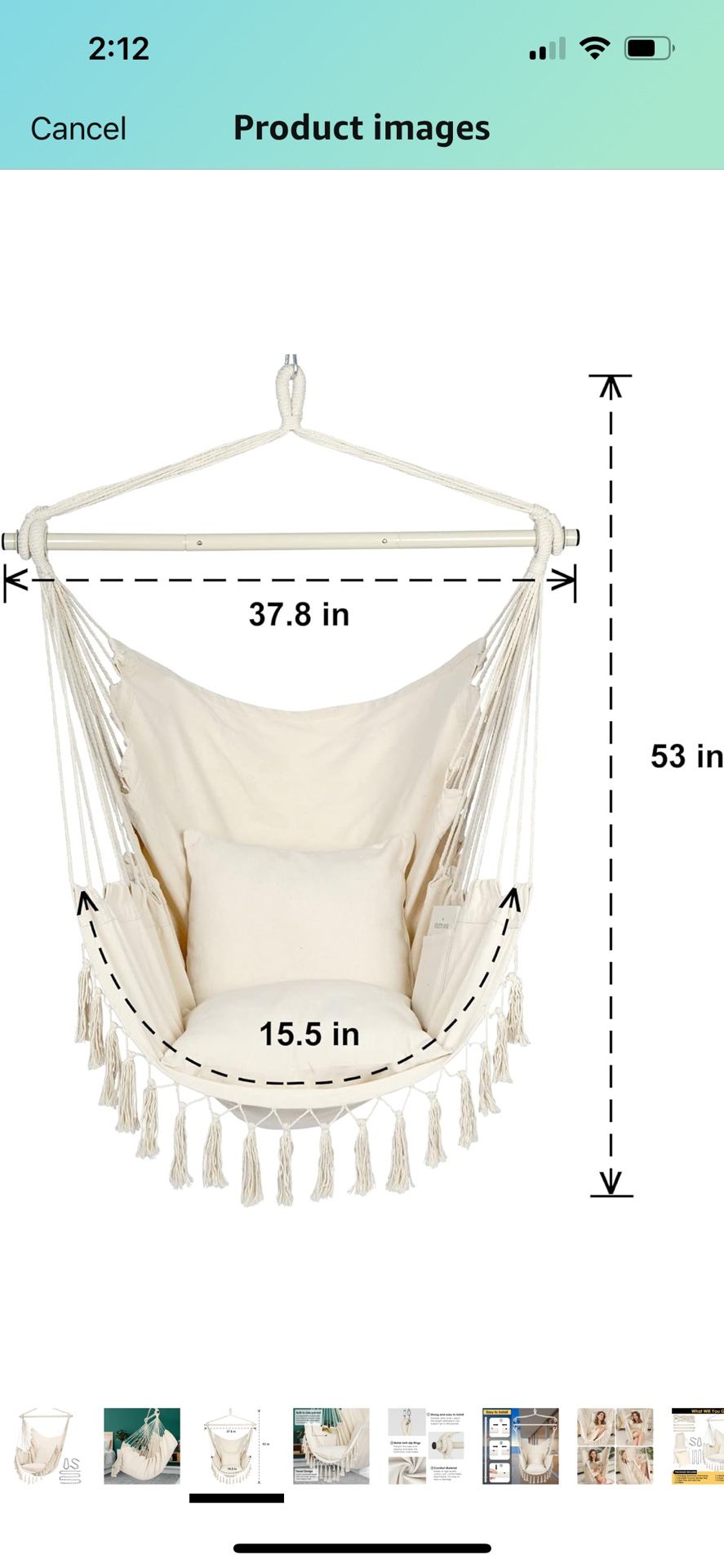Y- Stop Hammock Chair Hanging Rope Swing