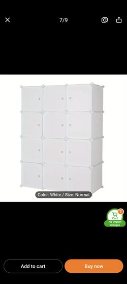 Like new : White Cube Clothing Storage - Adjustable Configuration