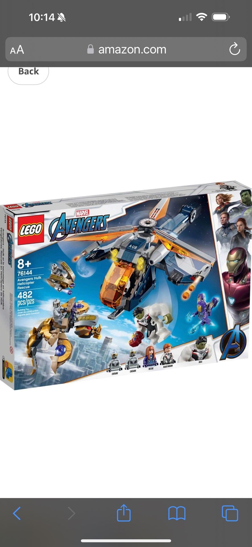 NIB Lego Avengers Marvel Hulk Helicopter Rescue 76144